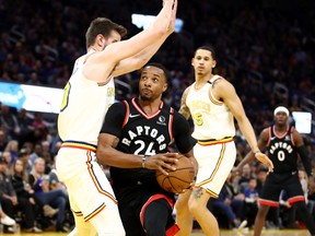 Raptors guard Norman Powell had a career-high 37 points against the Warriors on Thursday. (GETTY IMAGES)