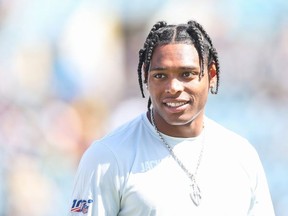 Jalen Ramsey of the Jacksonville Jaguars looks on before the start of a game against the New Orleans Saints at TIAA Bank Field on October 13, 2019 in Jacksonville, Florida.