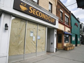 Many businesses have closed since construction started on the Eglinton Crosstown LRT. (Veronica Henri, Toronto Sun)