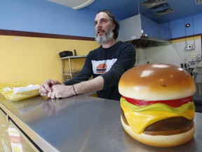 Alex Kapassouris, of Jack's Wing Burger, is pictured on March 24, 2020. (Jack Boland, Toronto Sun)