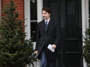 Prime Minister Justin Trudeau is pictured at his Ottawa residence on March 17, 2020. (AFP via Getty Images)