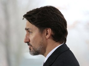 Prime Minister Justin Trudeau speaks during a news conference on COVID-19 on March 20, 2020 in Ottawa. (AFP via Getty Images)