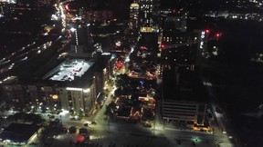 A view of Rainey Street at night from high atop the Fairmont Austin. DAVE POLLARD/TORONTO SUN