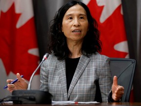 Canada's Chief Public Health Officer Dr. Theresa Tam attends a news conference as efforts continue to help slow the spread of COVID-19, in Ottawa, March 23, 2020.