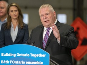 Ontario Premier Doug Ford makes a transit announcement in Toronto on Tuesday, March 10, 2020. THE CANADIAN PRESS/Frank Gunn