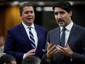 Canada’s Conservative Party leader Andrew Scheer speaks during Question Period in the House of Commons on Parliament Hill in Ottawa, Ontario, Canada March 11, 2020. REUTERS/Blair Gable ORG XMIT: OTW121