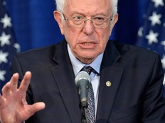 In this file photo U.S. Democratic presidential candidate Senator Bernie Sanders (I-VT) speaks to the press after loosing much of super Tuesday to U.S. Democratic presidential candidate and former U.S. vice-president Joe Biden the previous night, in Burlington, Vermont on March 11, 2020. (JOSEPH PREZIOSO/AFP via Getty Images)