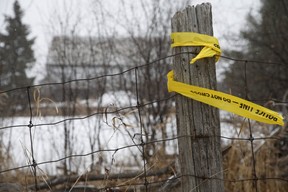 The Brampton barn where abducted 14-year old Shammah Jolayemi was found on Heritage Rd., north of Bovaird Rd. W., on Thursday, March 6, 2020. (Jack Boland/Toronto Sun/Postmedia Network)