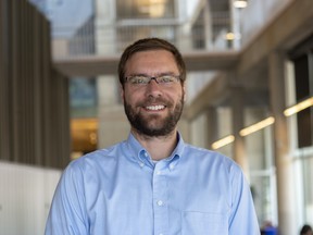 Dr. Ben Schellenberg, is an assistant professor with the Faculty of Kinesiology and Recreation Management at the University of Manitoba. (Garrick Kozier/University of Manitoba)