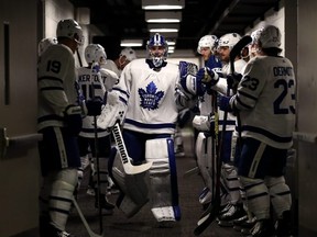 Leafs goaltender Jack Campbell’s attitude is a big boost throughout the locker room. “The confidence he has brought to our entire team allows us to be able to make better decisions for Fred (Andersen),” coach Sheldon Keefe said.  Getty Images