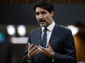 Canada's Prime Minister Justin Trudeau speaks during Question Period in the House of Commons on Parliament Hill in Ottawa, Ontario, Canada March 11, 2020.