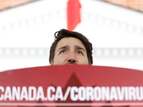 Canada's Prime Minister Justin Trudeau attends a news conference as efforts continue to help slow the spread of coronavirus disease (COVID-19) in Ottawa, Ontario, Canada on March 23, 2020. (REUTERS/Blair Gable)