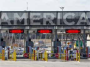 The United States border crossing is seen Wednesday, March 18, 2020 in Lacolle, Que. (THE CANADIAN PRESS/Ryan Remiorz)