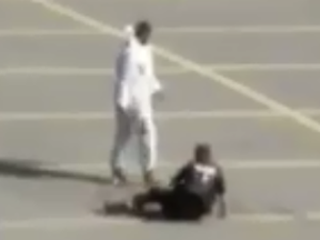 A York Regional Police officer was seriously during an attack, which was captured on video, in the parking lot of Hillcrest Mall in Richmond Hill on Friday, March 27, 2020.