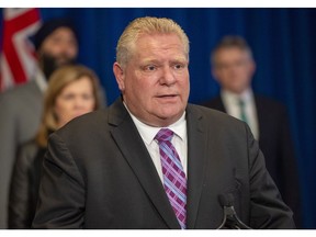 CP-Web.  Ontario Premier Doug Ford answers questions at Queen's Park in Toronto on Friday, March 27, 2020.