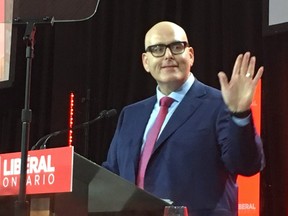 Steven Del Duca speaks during the Ontario Liberal leadership convention in Mississauga on Saturday, March 7, 2020. (Antonella Artuso/Toronto Sun/Postmedia Network)