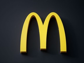 The logo of McDonald's.