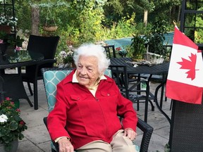 Hurricane Hazel McCallion, 99, is keeping busy while staying at home during the COVID-19 crisis. (supplied photo)