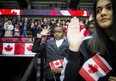 Immigration, Refugees and Citizenship Canada (IRCC) partnered with the Ottawa Senators in a special citizenship ceremony, where 20 families from 20 countries became Canadian citizens ahead of the hockey game between the Senators and the visiting Calgary Flames. Eleven-year-old Ahmed Mohammed holds his hand up while taking the oath during the ceremony Saturday Jan. 18, 2020