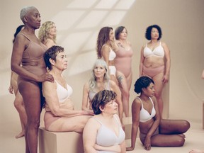 Brenda James (far left), 72, appears in a Knix lingerie ad campaign that aims to empower women. (supplied image)