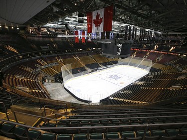 Scotiabank Arena remains quiet after the NHL and NBA suspended play due to the COVID-19 outbreak, Thursday, March 12, 2020. (Jack Boland/Toronto Sun)