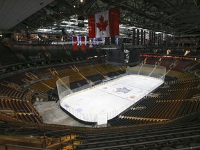 Inside Scotiabank Arena on what was supposed to be a game day for the Leafs until the NHL suspended operations -- along with other leagues because of the Covid-19 pandemic -- on Thursday, March 12, 2020. (Jack Boland/Toronto Sun/Postmedia Network)