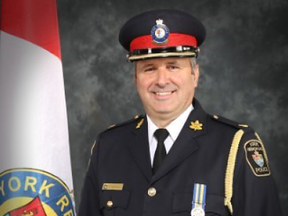Deputy Chief MacSween will become the new chief of York Regional Police as of May 1, replacing retiring Chief Eric Jolliffe. (York Regional Police handout)