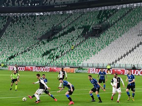 Italian Serie A sides Inter Milan and Juventus play in an empty stadium on the weekend due to the novel coronavirus outbreak. (Getty Images)