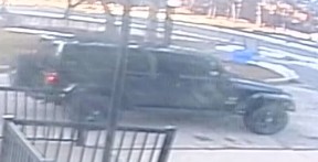 Police believe this black Jeep Wrangler may be involved in the kidnapping. TORONTO POLICE