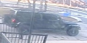 Police believe this black Jeep Wrangler may be involved in the kidnapping. TORONTO POLICE