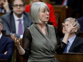 Canada's Minister of Health Patty Hajdu speaks during Question Period in the House of Commons on Parliament Hill in Ottawa, on Feb. 25, 2020.