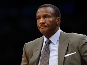 Over seven seasons, Dwane Casey took the Toronto Raptors from the depths of a 22-win season to a franchise-best 59 wins in his seventh and final season with the club. (Maddie Meyer/Getty Images)