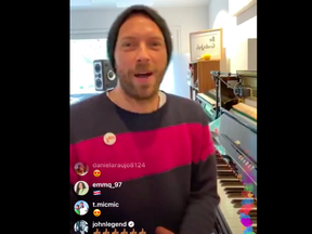 Chris Martin organized a concert Monday on Coldplay's official Instagram.
