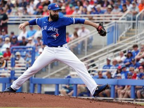 Blue Jays starter Matt Shoemaker throws against the Pittsburgh Pirates on Monday. (John David Mercer/USA TODAY Sports)