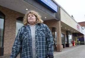 Caroline Vickers talks to Sun Columnist Joe Warmington in Bobcaygeon, Ont. on Monday.