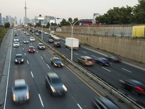 Traffic along the Gardiner Expressway in Toronto, Ont. on Tuesday September 4, 2018.