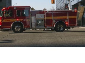 A Toronto Fire pumper truck.