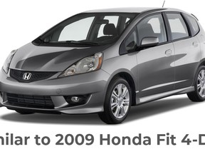 Investigators are looking for a grey four-door 2009 Honda Fit with Ontario licence plate #CJHB-697, similar to the one seen here, that was stolen from a pizza delivery driver in Whitby on Wednesday, March 25, 2020. (Durham Regional Police handout)