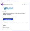 A fake email from WHO