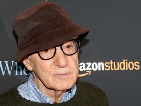 Director Woody Allen arrives for a screening of the film “Wonder Wheel” in New York, Nov. 14, 2017.