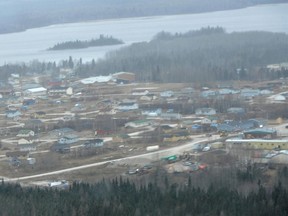 Aerial view of the Northern Ontario First Nation of Eabametoong, accessible only by plane. (Postmedia Network)