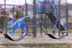 Benches and playground equipment are among recreational amenities that the City of Brantford, following the provincial government's lead, have deemed to be off limits to reduce the spread of COVID19. Photographed at Cameron Heights Park on Tuesday March 31, 2020 in Brantford, Ontario. Brian Thompson/Brantford Expositor/Postmedia Network