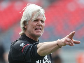 Mark Nelson, shown here taking part in an Ottawa Redblacks mini camp at TD Place in 2018, is back with the Argonauts as special teams co-ordinator. It’s the 17th coaching post the 63-year-old has held.   Jean Levac/Postmedia Network