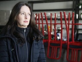 Pizza shop owner Celina Blanchard is pictured at Lambretta's Pizzeria on  March 25, 2020.