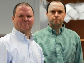 Matthias Götte (left) and Egor Tchesnikov are part of a research team that found Remdesivir, a drug created to treat Ebola infection, is effective in stopping a key enzyme of the coronavirus that causes COVID-19.