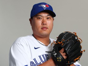 Toronto Blue Jays starting pitcher Hyun-Jin Ryu is awaiting the chance to make his debut with the team.