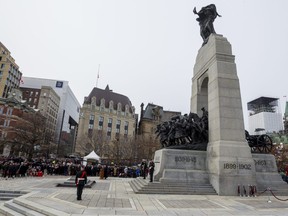 The National War Memorial in Ottawa November 11, 2019. Errol McGihon/Postmedia