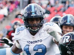 Nelkas Kwemo is entering his third season with the Toronto Argonauts.