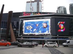 Toronto's Scotiabank Arena has been discussed as a venue for potential 'hub city' games.