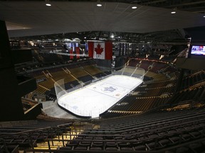 Scotiabank Arena sits empty.